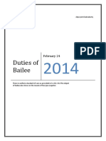 Duties of Bailee