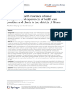 The National Health Insurance Scheme: Perceptions and Experiences of Health Care Providers and Clients in Two Districts of Ghana