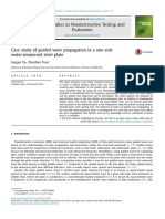 Case Study of Guided Wave Propagation in A One-Side Water-Immersed Steel Plate