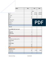 Costing Sheet