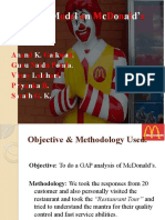 McDonald's GAP Analysis