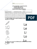 Prueba de Lenguaje y Comunicación L y M