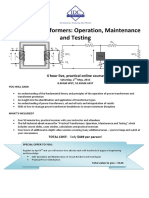 Transformers Operation Maintenance Testing ONLINE EA