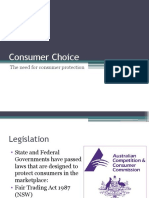 Consumer Choice Conusmer Protection