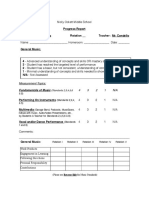 General Music Progress Report With Standards Pages 1