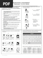 Worksheet Assignment (February 7 & 10, 2014) Name