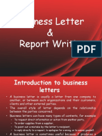 Business Letter's & Report Writing