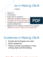 Guidelines in Making CBLM