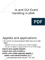 Applets and GUI Event Handling in JAVA