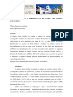 Ausência Paterna e Aprendizagem Do Filho: Uma Análise Psicológica