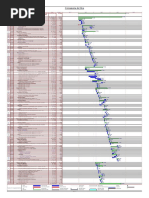 Cronograma Gantt Obra Sistema de Agua y Letrinas