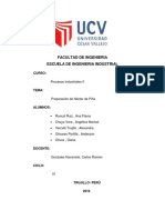 Elaboracion de Nectar de Piña Procesos 2 PDF