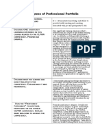 NFDN 2003 Report On Progress of Professional Portfolio