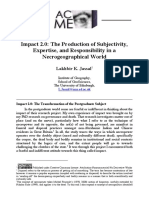 Impact 2.0 - The Production of Subjectivity, Expertise, and The Responsibility in A Necrogeographical World