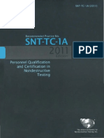 Recommended Practice SNT-TC-1A-2011 Nondestructive Testing - Part1