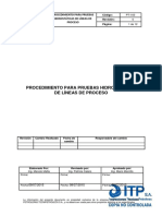 Procedimiento de Pruebas Hidrostaticas