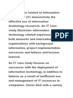 Case Studies Related To Information Technology1