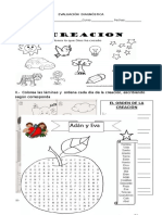 Evaluación Diagnóstica Religión Primero Básico