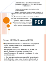 La Didáctica de La Matemática Como Saber Científico, Tecnológico y Técnico