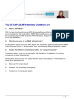 Top 35 Interview Questions On Sap Abap