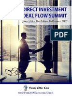 The Direct Investment & Deal Flow Summit: June 27th - The Edison Ballroom - NYC