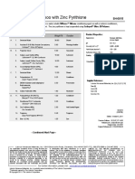 Anti-Dandruff Shampoo With Zinc Pyrithione: INCI Name, Trade Name Weight % Function