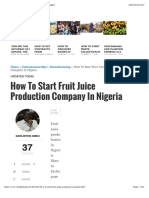 How To Start Fruit Juice Production Business in Nigeria