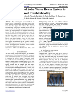 Modification of Solar Water Heater System To Avoid Troubleshooting