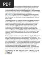 O 9000 Is A Set of International Standards of Quality Management That Have Become Increasingly Popular For Large and Small Companies Alike