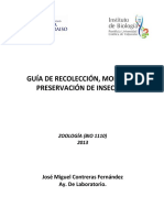 Contreras 2013 - Guia de Recoleccion Montaje y Preservacion de Insectos PDF