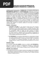 Contrato de Locacion de Servicios de Mantenimiento Preventivo y Correctivo