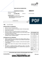 A GCE Physics B 2865 01 June 2006 Question Paper