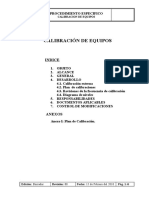 Procedimiento de Calibración de Equipos de Medida