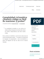 Complejidad Ciclomática ¿Nuestro Código Es Fácil de Mantener y Probar