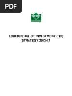 Foreign Direct Investment (Fdi) STRATEGY 2013-17