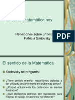 Sobre Enseñar Matematica Hoy Sadovsky