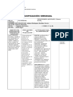 Planificacion Mensual Ciencias Naturales 2º