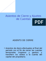 Cierre y Ajustes de Cuentas