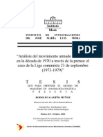 Análisis Del Movimiento Armado en México en La Década de 1970 A Través de La Prensa: El Caso de La Liga Comunista 23 de Septiembre (1973-1979)