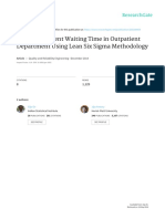 Reducing Patient Waiting Time in OPD Using LSS Methodology