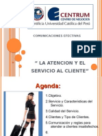 Atencion y Servicio Al Cliente