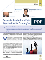 05 Secretarial Standards - A Plethora of Opportunities For Company Secretaries