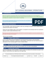 Fuel Management During Abnormal Operations