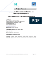 Influence of Government Policies On Industry Development: The Case of India's Automotive Industry