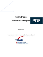 Certified Tester Foundation Level Syllabus: International Software Testing Qualifications Board