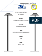 Unidad 1 Romero Mendez Ivan Daniel 12011267 Programacion Web PDF