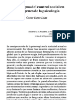 El Paradigma Del Control Social en Los Orígenes de La Psicología