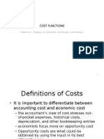 Nicholson Chapter 10 - Cost Functions