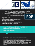 6.2.7 Formulacion de Planes de Negocio de Empresas Sustentables