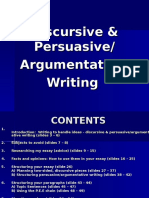 Discursive & Persuasive-Argumentative Writing